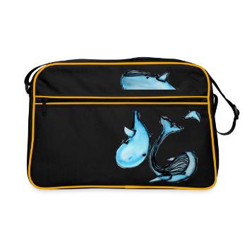 whale - Retro Bag - black/gold - Front