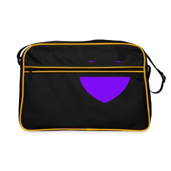 Petit coeur coeur amour amitié vie cadeau - Sac Retro - noir/or - Devant