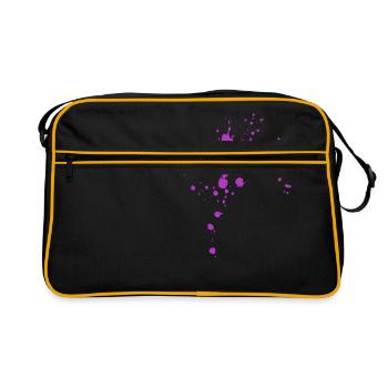 Splashes of paint - Retro Bag - black/gold - Front