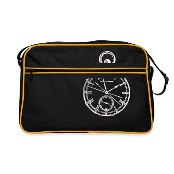 Chronomètre suisse mouvement montre cadeau montre - Sac Retro - noir/or - Devant