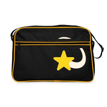 Shooting Star Gift Idea Cool - Retro Bag - black/gold - Front