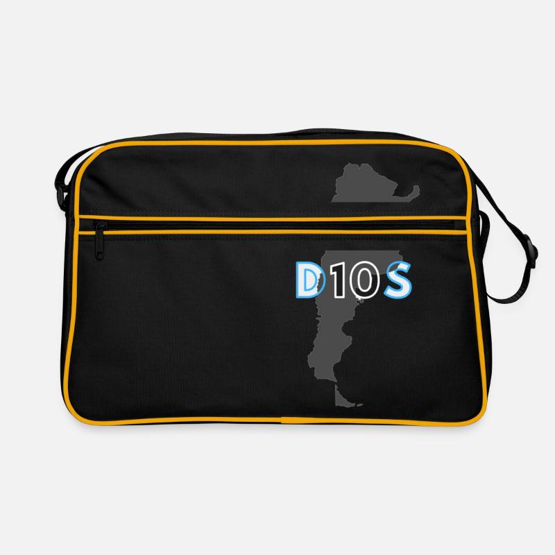 D10S - Retro Tasche - Schwarz/Gold