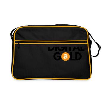Bitcoin est de l'or numérique - Sac Retro - noir/or - Devant
