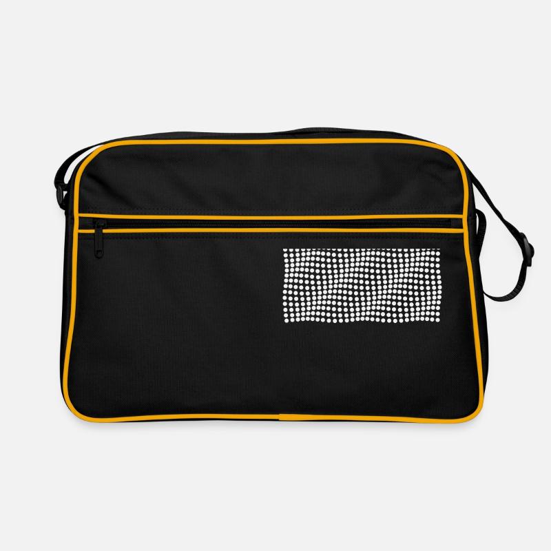 Optical illusion waves effect Retro Bag