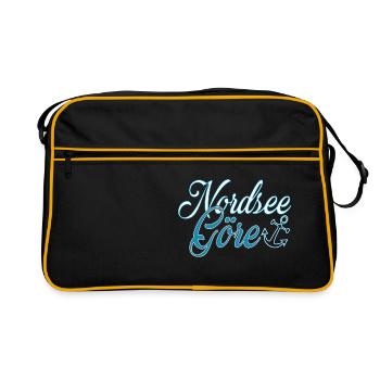 Nordseegöre Schriftzug | Yolo-Artwork - Retro Tasche - Schwarz/Gold - Vorne