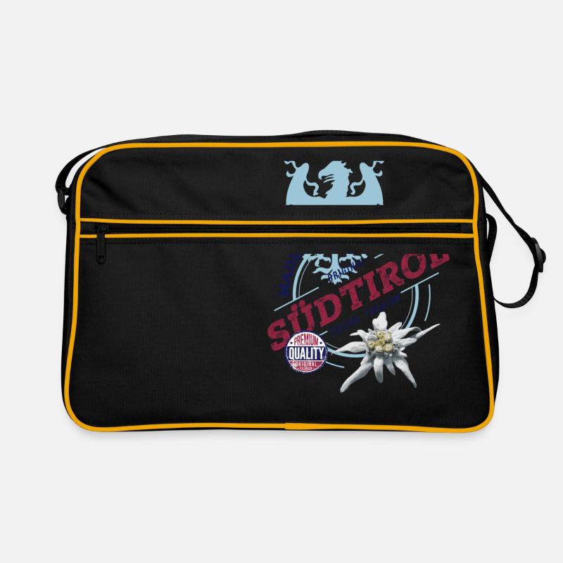SÜDTIROL - Retro Tasche - Schwarz/Gold