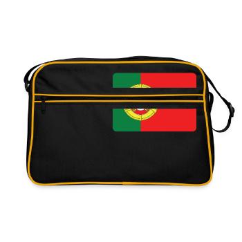 PORTUGAL IS BRUTALLY EH - Retro Bag - black/gold - Front