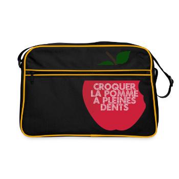 croquer la pomme - Sac Retro - noir/or - Devant