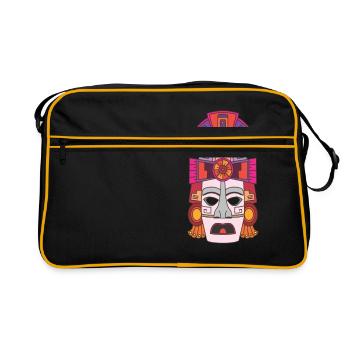 Mayan mask - Retro Bag - black/gold - Front
