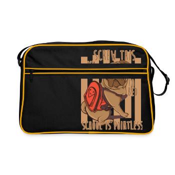 Screw this - Retro Bag - black/gold - Front