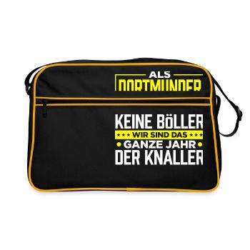 DORTMUNDER - Böller - Retro Tasche - Schwarz/Gold - Vorne