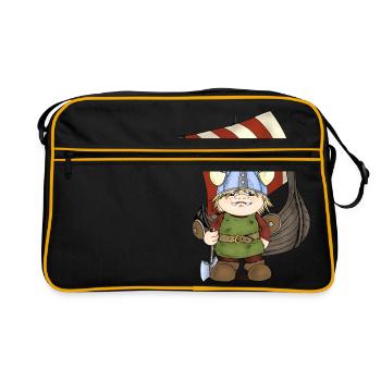 Erik le Viking navire avec - Sac Retro - noir/or - Devant