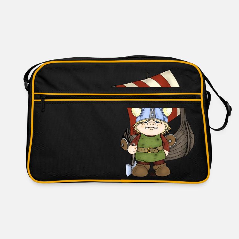 Wikinger Erik mit Schiff Retro Tasche