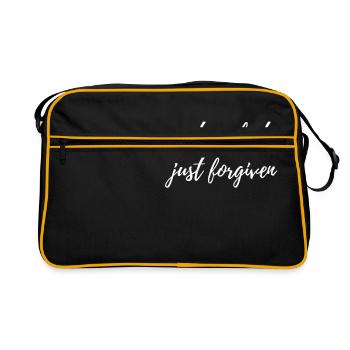not perfect just forgiven relationship love marriage couple - Retro Bag - black/gold - Front