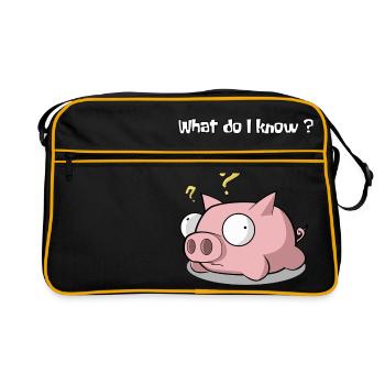Cochon Piggy Sau Clueless Planless - Sac Retro - noir/or - Devant