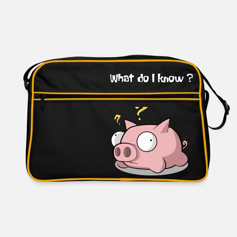 Cochon Piggy Sau Clueless Planless Sac Retro