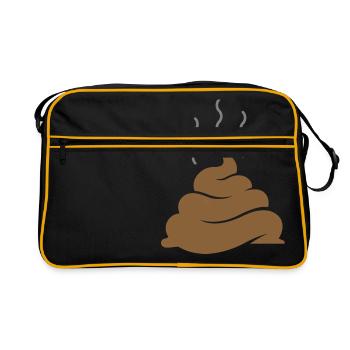 A pile of shit - Retro Bag - black/gold - Front