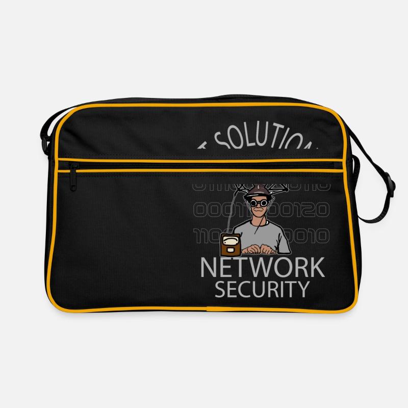 Sécurité réseau - IT - Ordinateur - Réseau Sac Retro