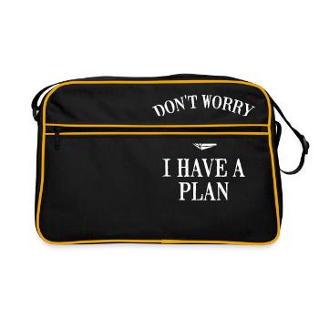 D20 Dice Tabletop RPG Roleplay Gamer Nerd Gift - Retro Bag - black/gold - Front