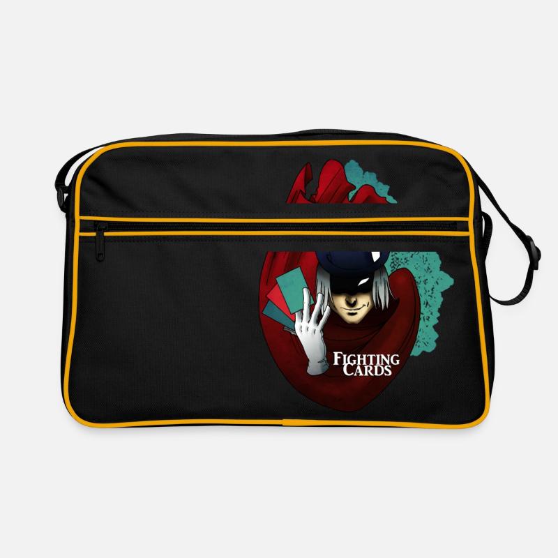 Kampfkarten - Magier - Retro Tasche - Schwarz/Gold