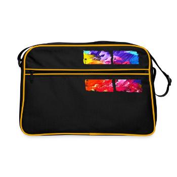 BUNT! CREATIVE! COULEURS! ART! - Sac Retro - noir/or - Devant