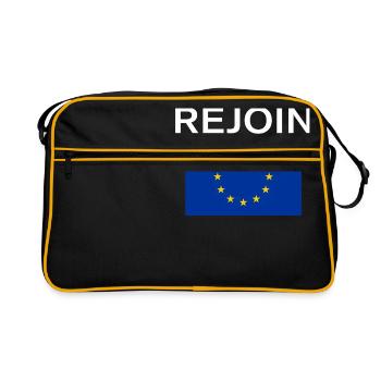 Rejoin EU White Text - Retro Bag - black/gold - Front