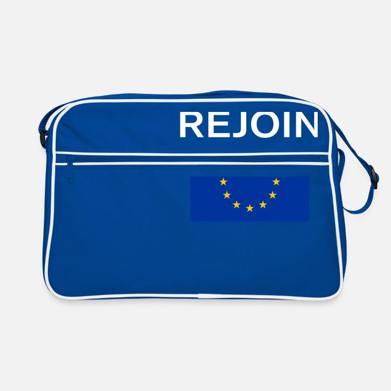 Rejoin EU White Text Retro Bag