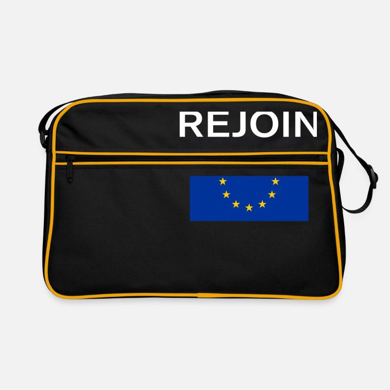 Rejoin EU White Text - Retro Bag - black/gold