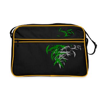 Bamboo with shadow - Retro Bag - black/gold - Front