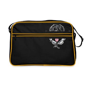 Noir russeTerrier métallique - Sac Retro - noir/or - Devant