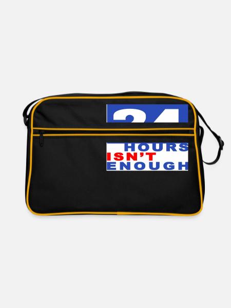 Comfort T-Shirt 24 hours - Retro Tasche - Schwarz/Gold - Vorne