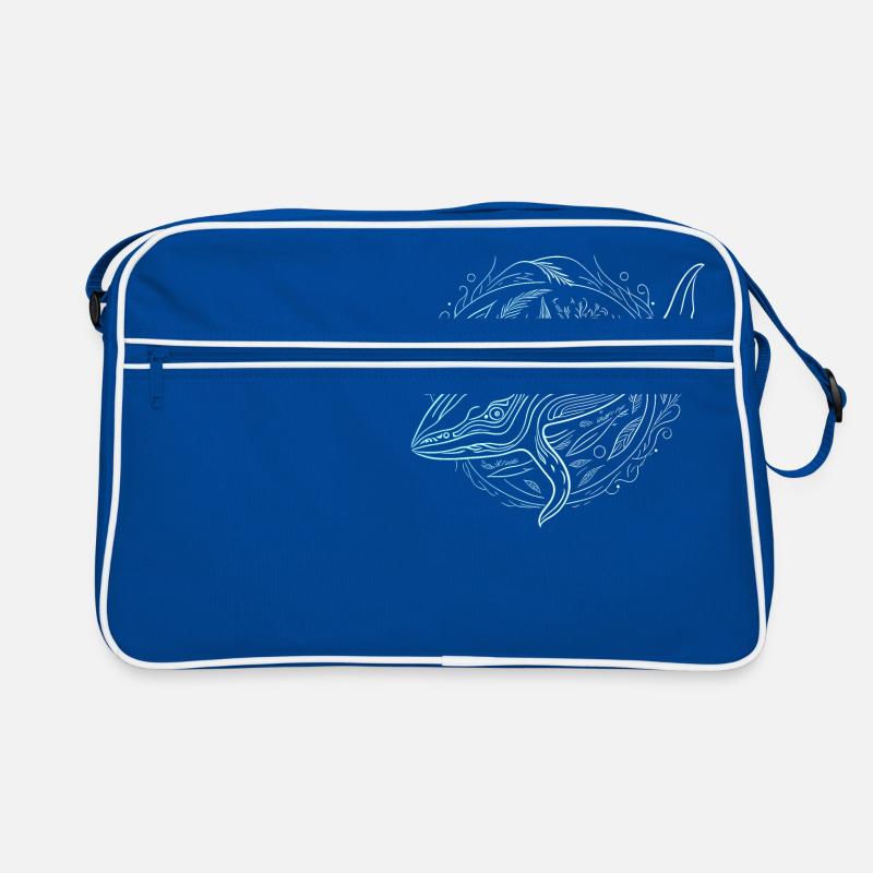 Abstrakter Wal Retro Tasche