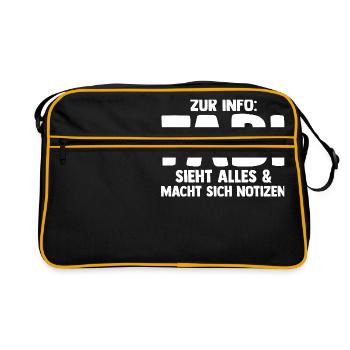 Fabien - Sac Retro - noir/or - Devant