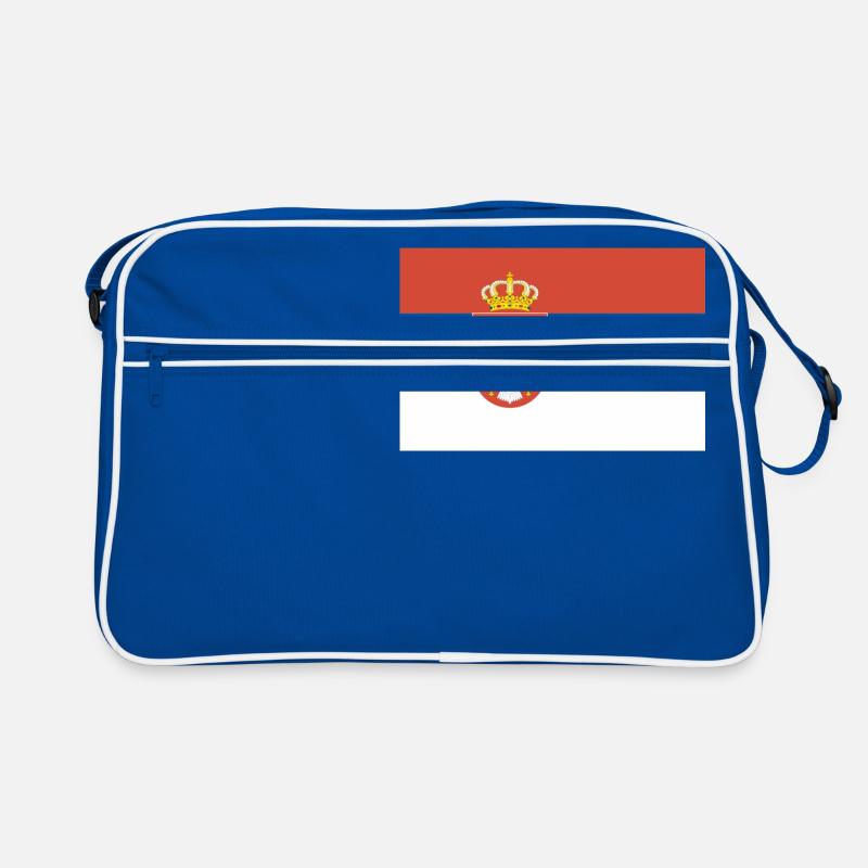 Serbische Flagge Retro Tasche