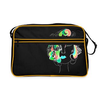 Damn it! Negative - Retro Bag - black/gold - Front