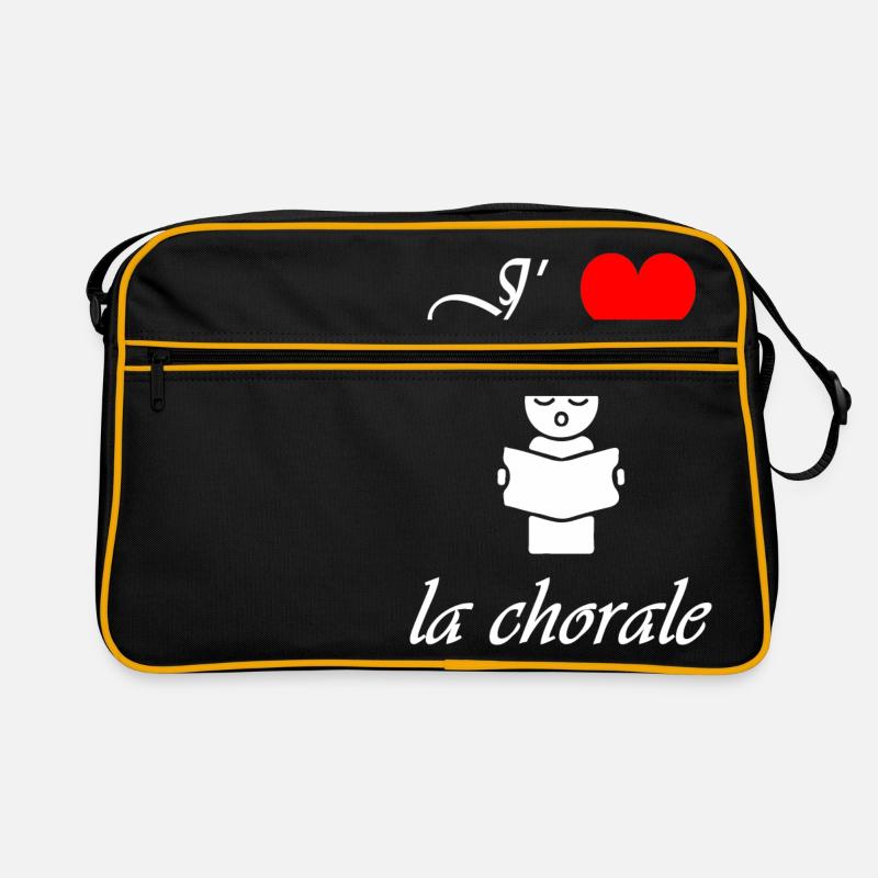 J'AIME LA CHORALE - Sac Retro - noir/or