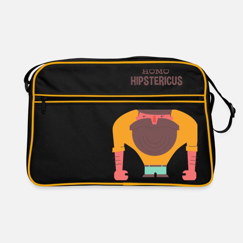 HIPSTER HUMAN dessin animé comique cadeau Hipsta Sac Retro