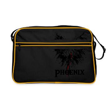 Phoenix du dessin cendres idée cadeau - Sac Retro - noir/or - Devant