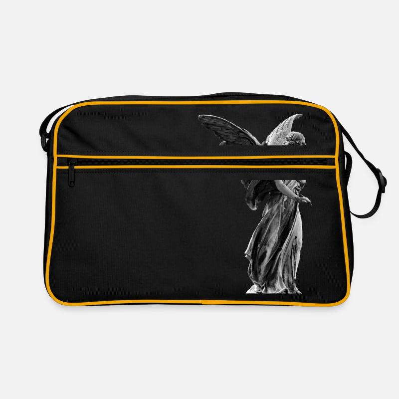 sculpture Ange - Conception, blanc - Sac Retro - noir/or