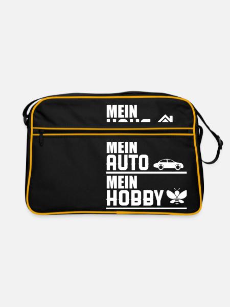 IMKER BIENEN HOBBY BERUF GESCHENK BIENE IMKEREI - Retro Tasche - Schwarz/Gold