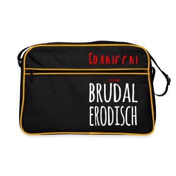 brudal erodisch - Retro Tasche - Schwarz/Gold - Vorne