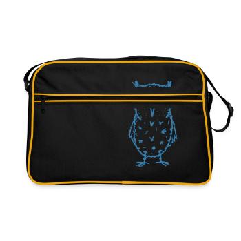 Owl max blue - Retro Bag - black/gold - Front