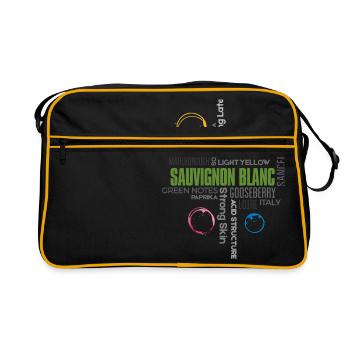 Sauvignon Blanc - Retro Tasche - Schwarz/Gold - Vorne