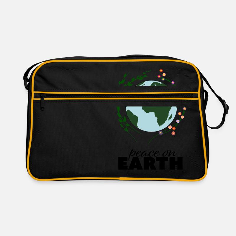 Frieden auf Erden, Peace, Freiheit, Geschenkidee Retro Tasche