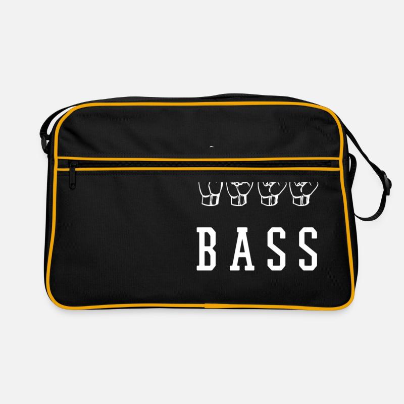Bass - Retro Tasche - Schwarz/Gold