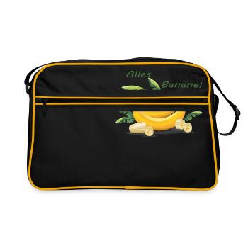 All banana - Retro Bag - black/gold - Front
