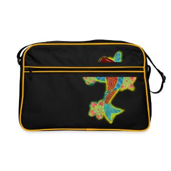 Carpe Japonaise - Sac Retro - noir/or - Devant
