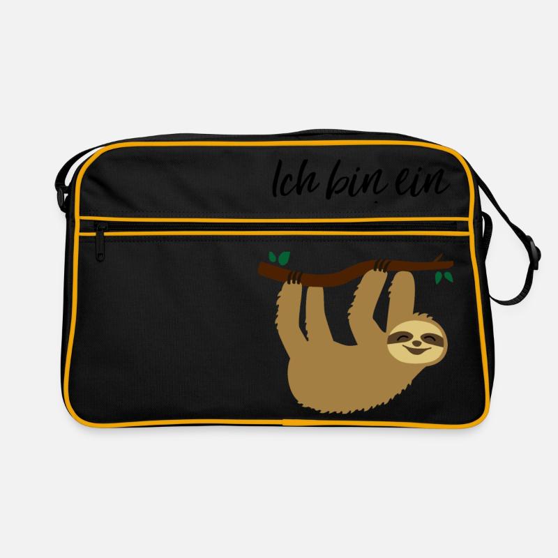 Ich bin ein Faultier Retro Tasche