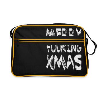 MERRY FUCKING XMAS - Sac Retro - noir/or - Devant