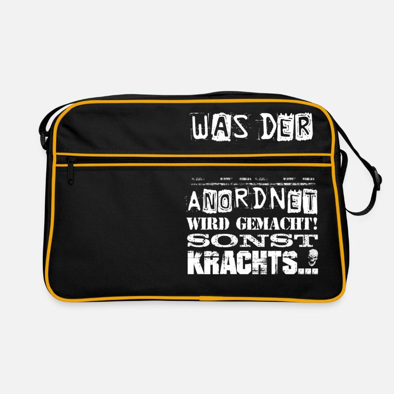 Beruf - Was der Papa anordnet, wird gemacht... - Retro Tasche - Schwarz/Gold